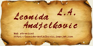 Leonida Anđelković vizit kartica